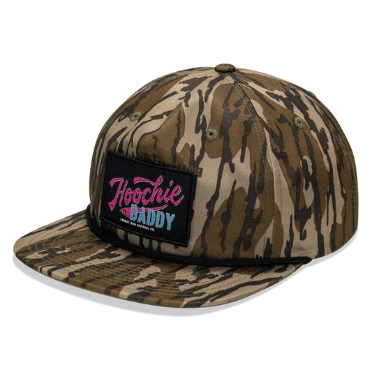 Retro Hoochie Daddy Script Patch Flatbill Snapback Hat