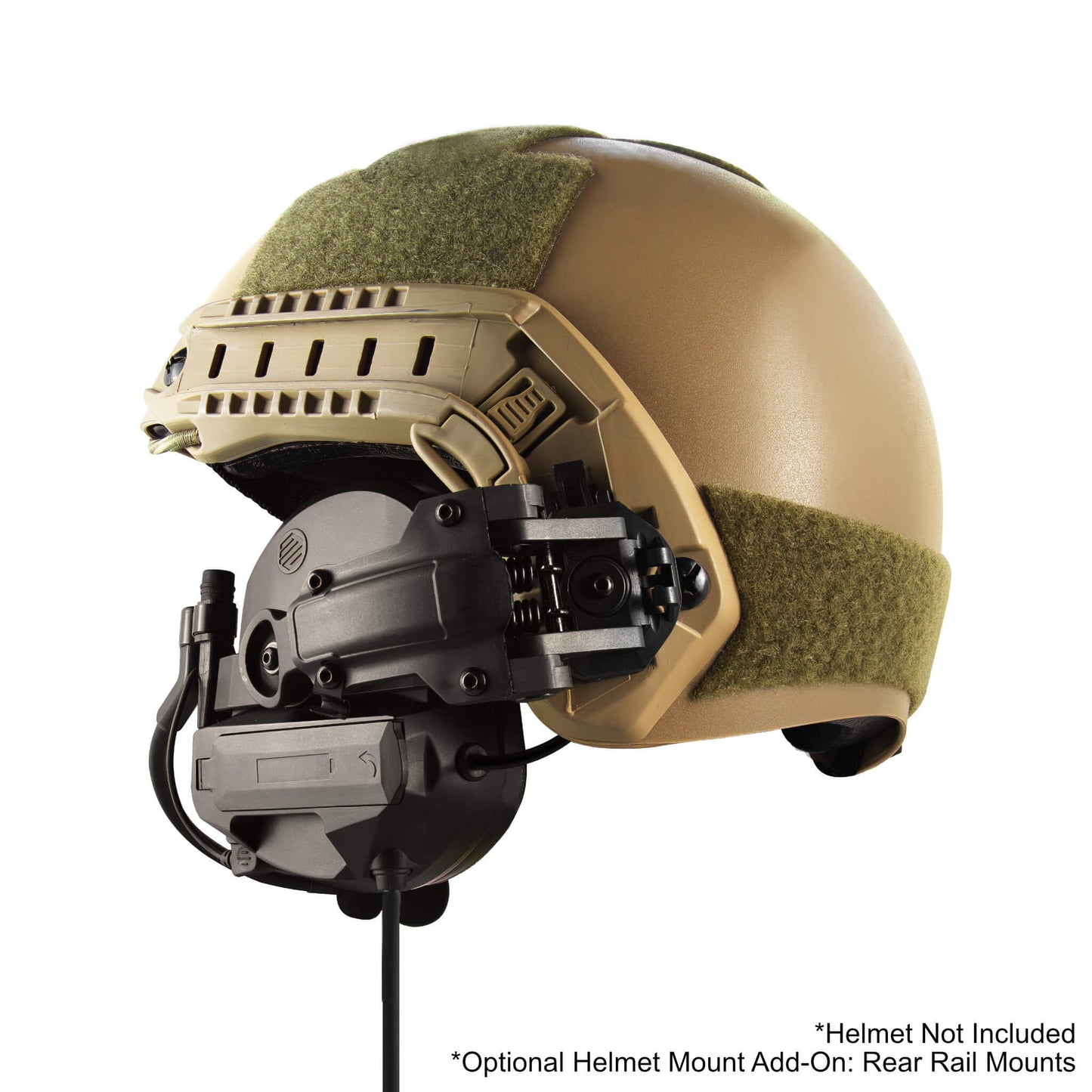 PolTact V2 Tactical Comms Helmet Headset w/ Active Hearing Protection - EF Johnson: All 51, 5000, 5100, 7700, 8100 Series, Ascend, Kenwood VP400, VP600, VP900 & More