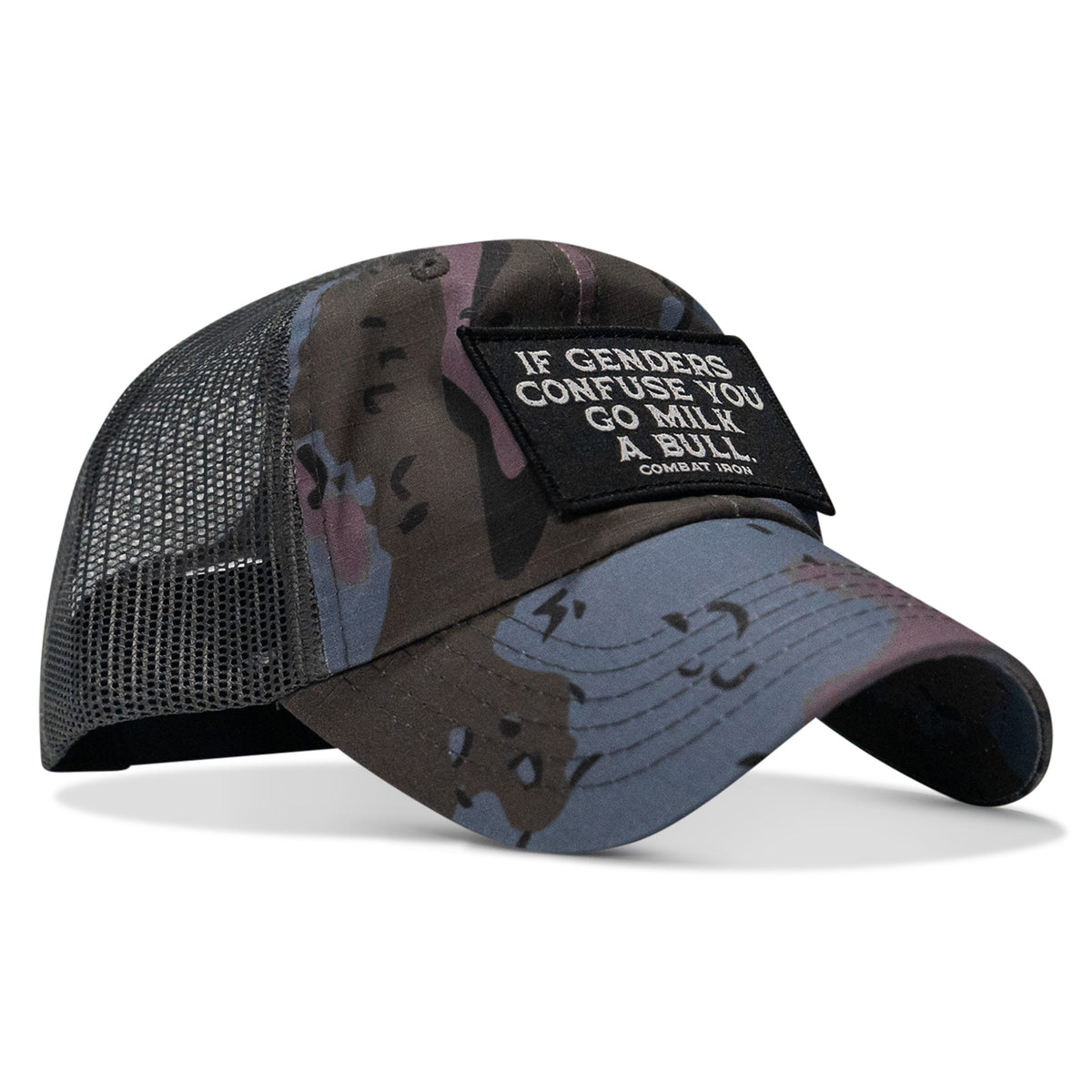 If Genders Confuse You Go Milk A Bull Patch Ripstop Tactical Hat