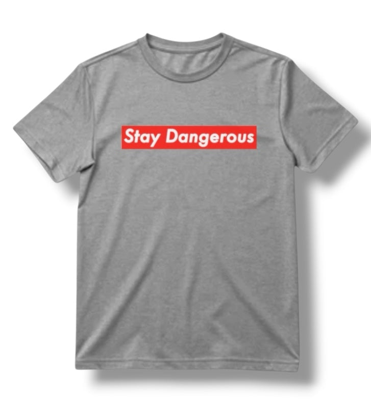 ((PRE-ORDER)) STAY DANGEROUS TEE (HEATHER GREY)