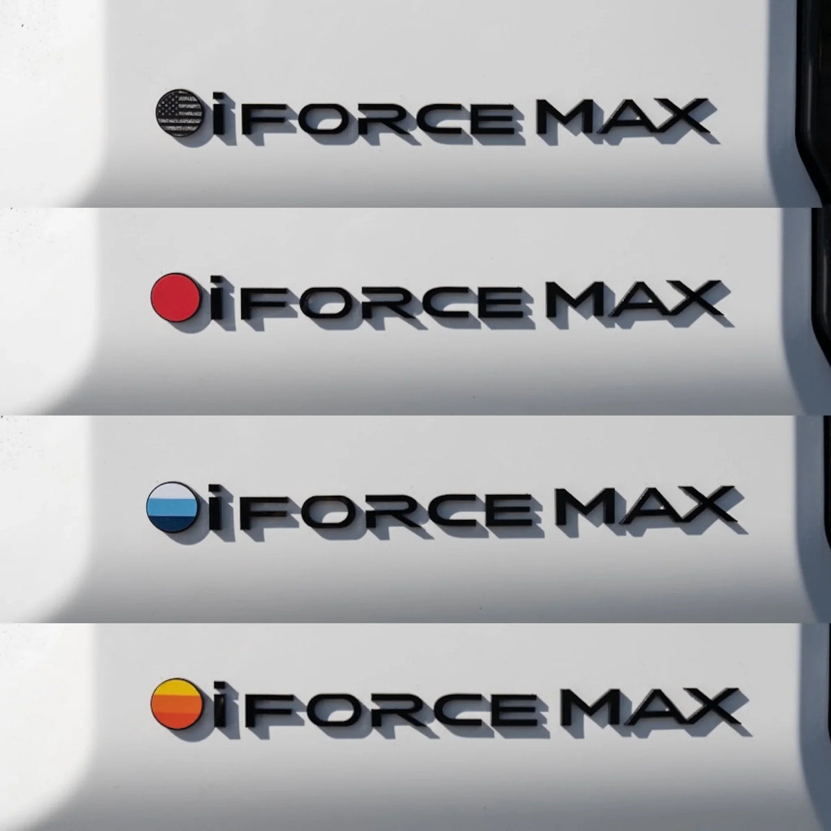 Black iForceMax Acrylic Tailgate Emblem - 2024+ Land Cruiser