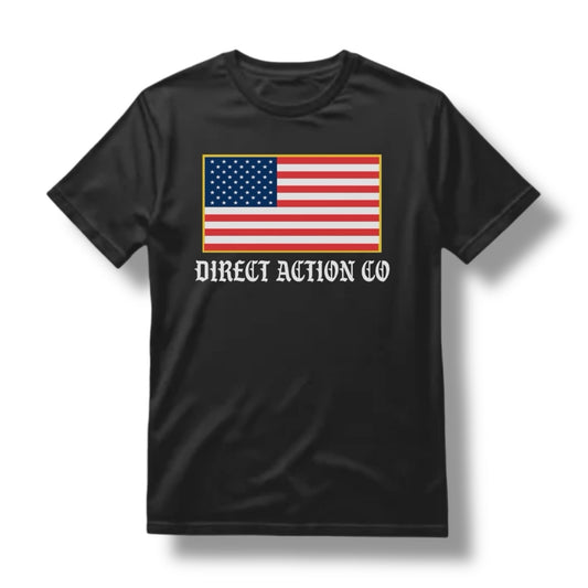 DA CO FLAG TEE (BLACK / HEATHER METAL)