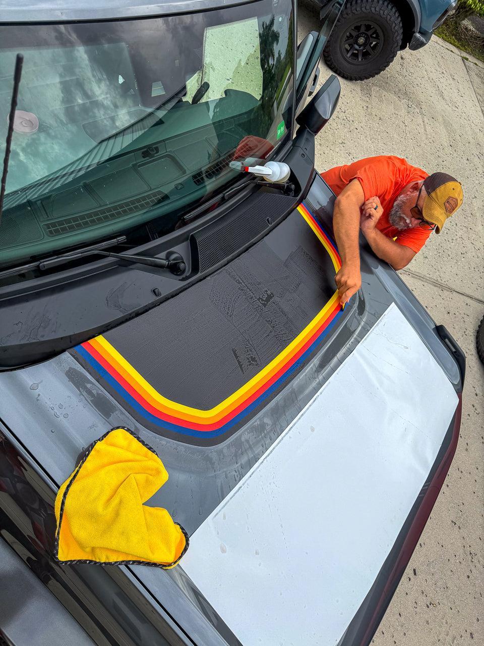 Badlands 5 Bar Retro Stripe Package (Hood, Lower Door Protection, Door Sills) - 2021+ Bronco