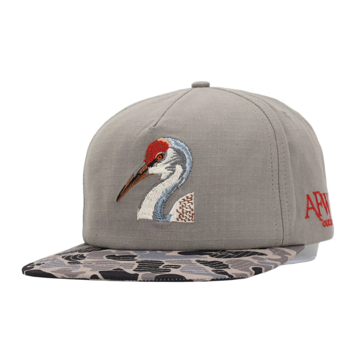 Sandhill Crane Grey Ripstop w Hardwoods II Camo Bill