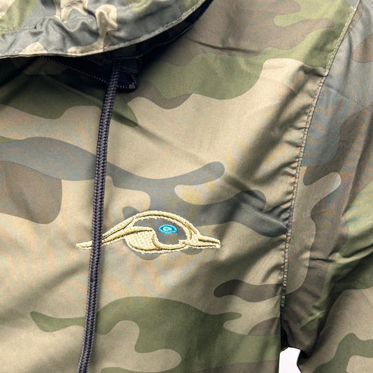 AF Waterfowl Camo Lightweight Full Zip Pullover Windbreaker Jacket - Water Resistant (Copy)