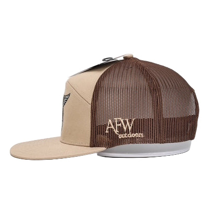 AF Waterfowl Specklebelly Pale Khaki & Brown 7 Panel Hat