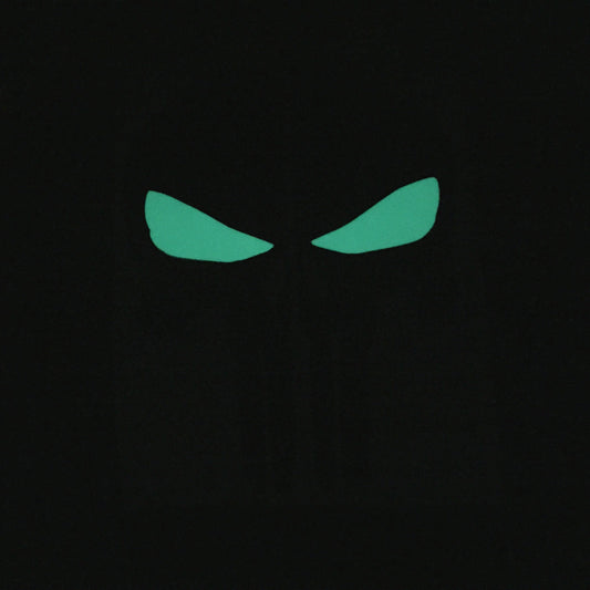 PUNISHER SKULL GLOW EYES REAR HELMET REFLECTIVE HELMET DECAL