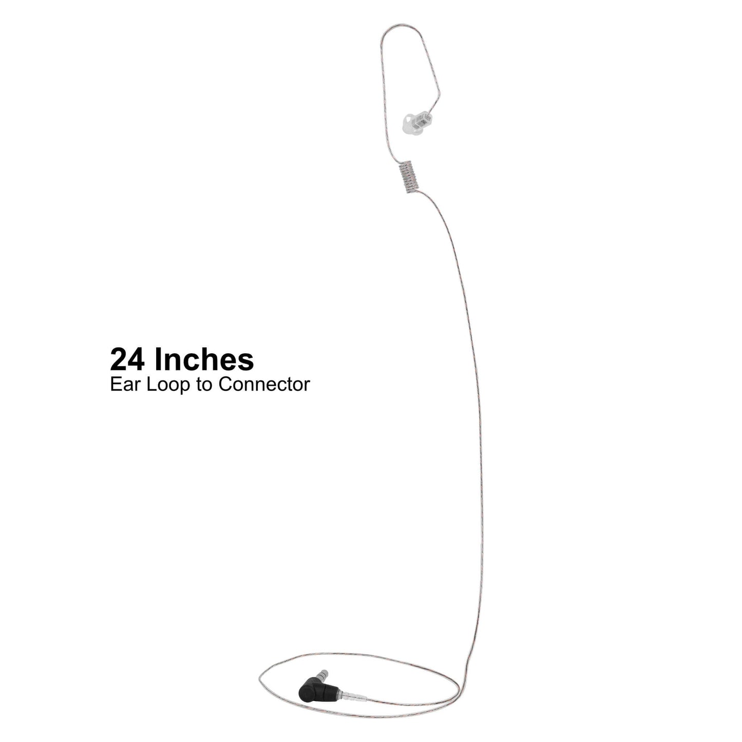 Braided Fiber Tactical Mic & Invisible Series Tubeless Earpiece Complete Kit w/ Quick Disconnect (Hirose) - Harris: XL-150/P, XG-100/P, XL-185/P/Pi, XL-200/P/Pi, XL-400