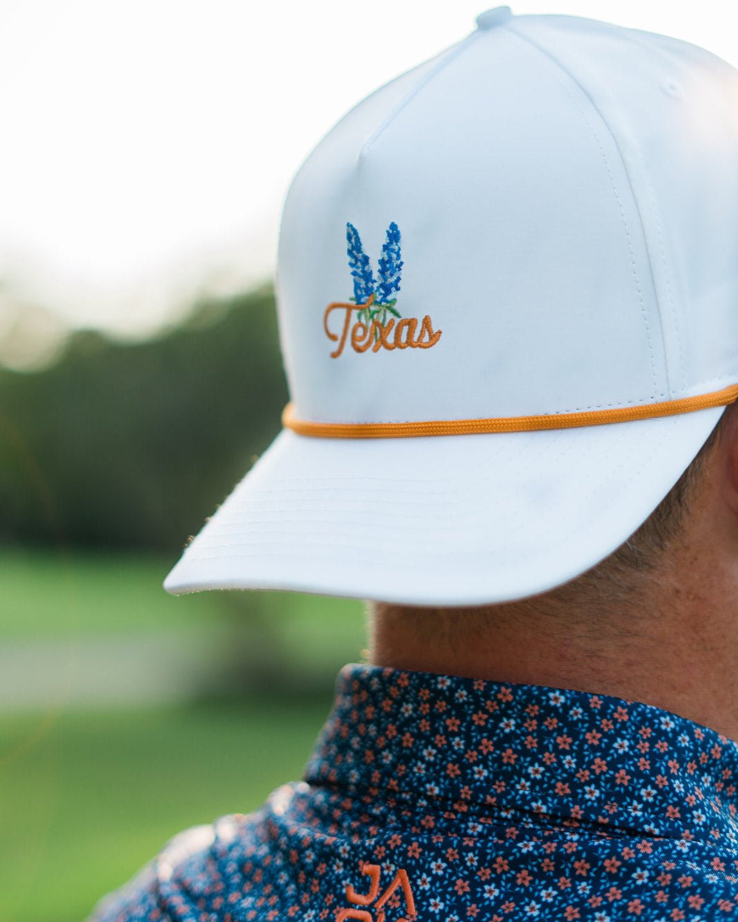 Texas Bluebonnet Burnt Orange Rope Hat