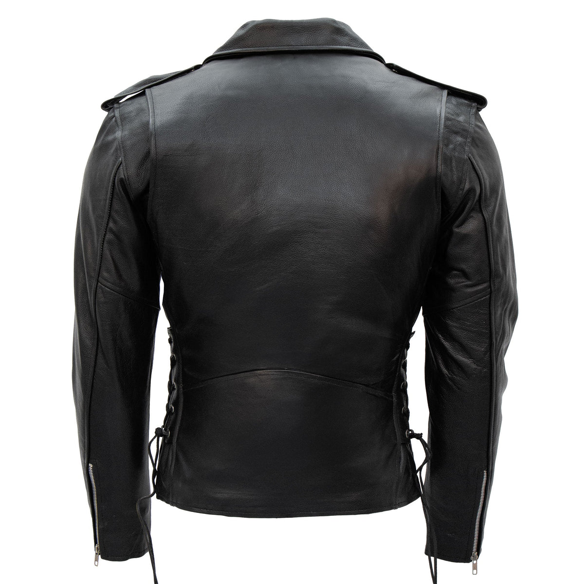 Hot Leathers JKM1002 Classic Men’s Motorcycle Leather Jacket with Zip Out Lining