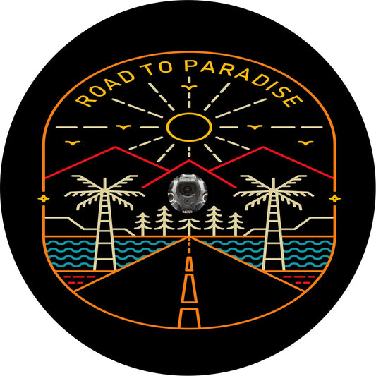 Road to Paradise Patchwork Unique Spare Tire Cover