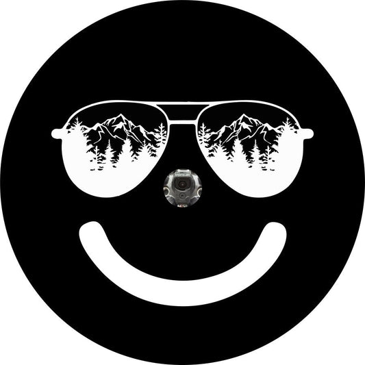 Sunglasses in the Mountains Smiley Face