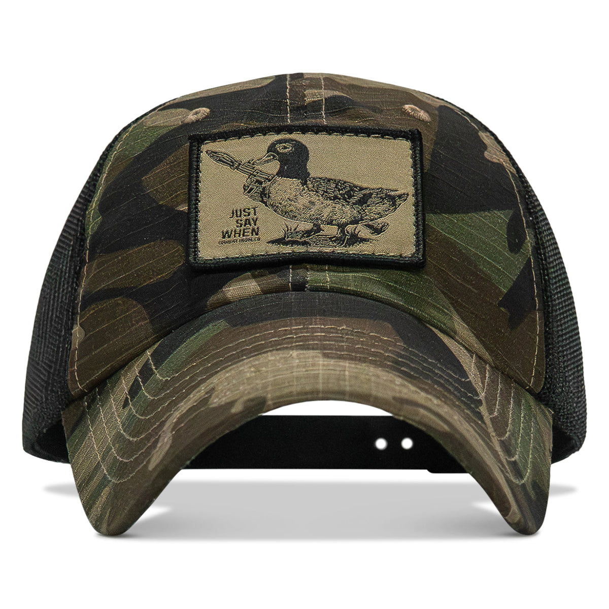 Just Say When Patch. Tactical Ripstop Mesh Snapback Hat