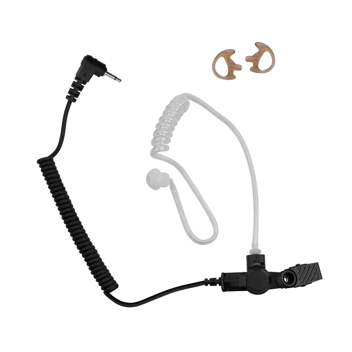 Listen Only 2.5mm Tactical Acoustic Tube Earpiece - Harris, M/A Com, Otto, Tait - Connects To Speaker Mic