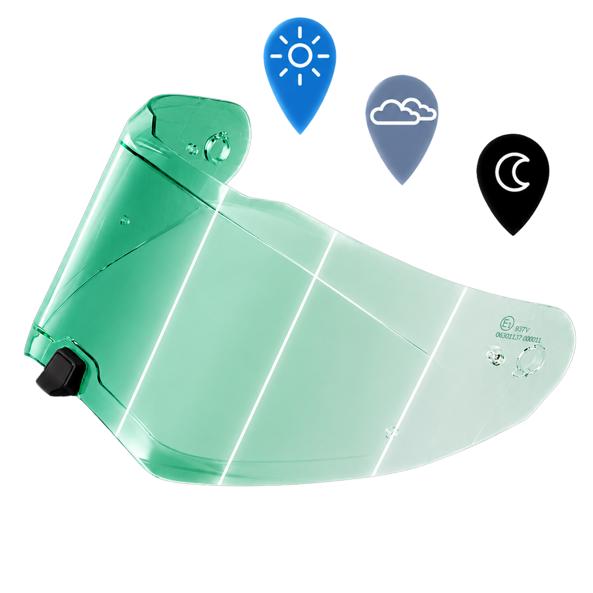 Legacy Shield Outer- Photochromic Green