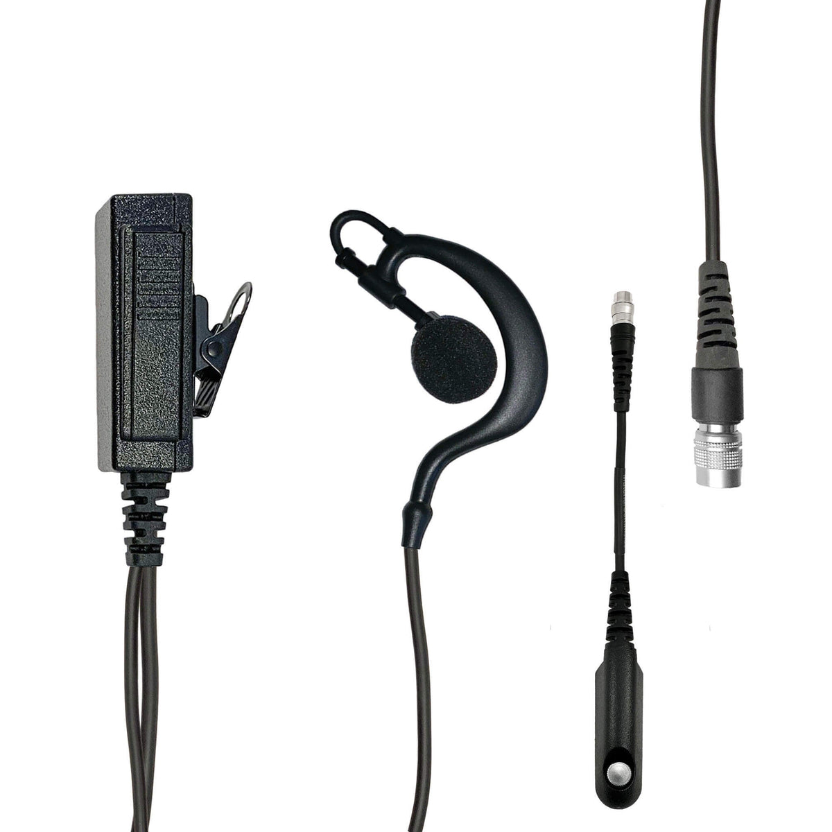 Mic & Ear Hook Earpiece Radio Kit - Quick Disconnect (Hirose) BaoFeng: UV9G, UV9R, UV9R Plus, UV9R Pro, BF-A58, BF-558, BF-N9, UV-XR, GT-3WP, BF-9700, UV-5S, BF-R760, UV-82WP