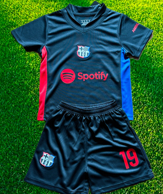 Lamine Yamal Black Barcelona Soccer Jersey Kids Toddler & Youth Sizes