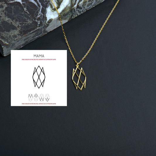 Minimalist Gold Name Logo Necklace
