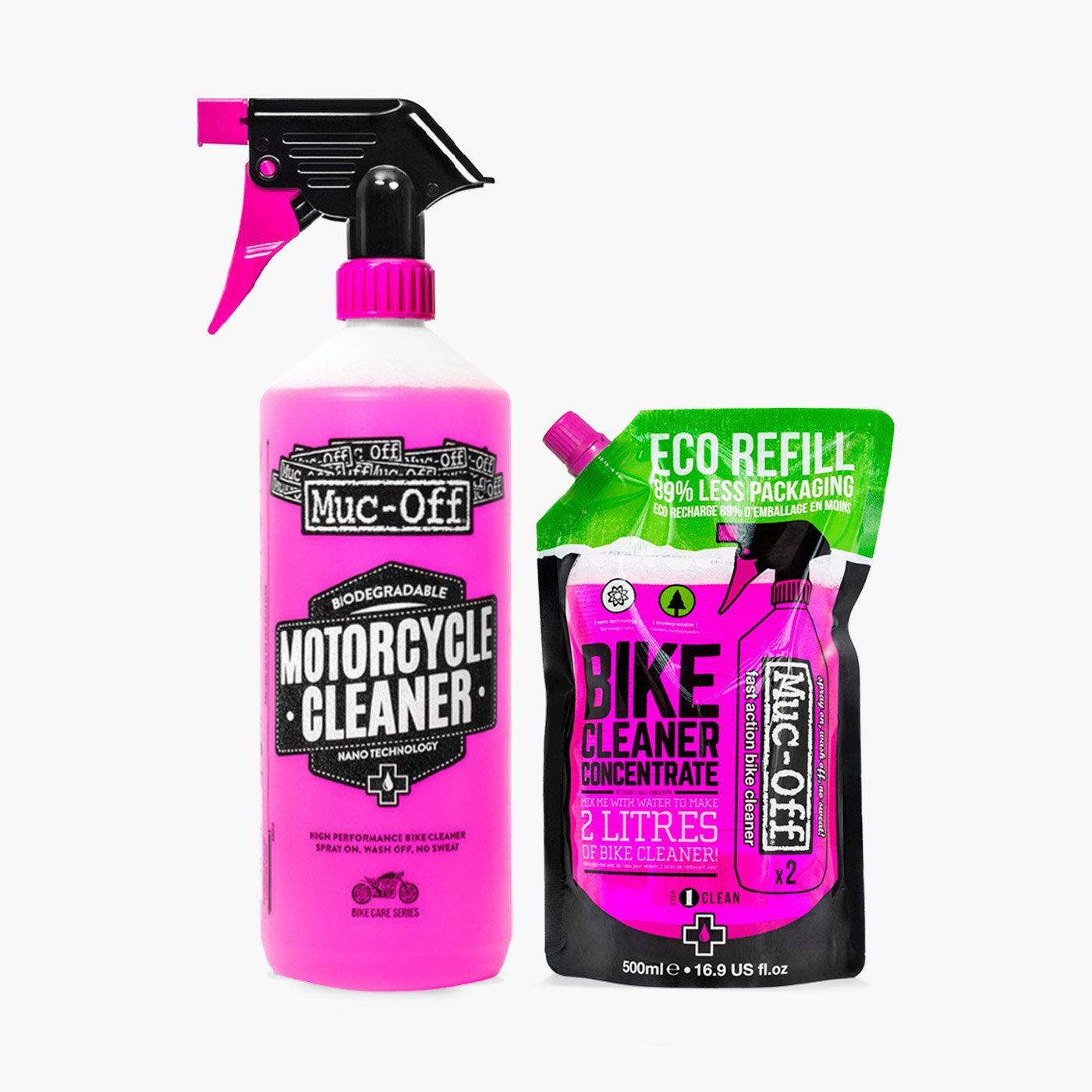 Nano Tech Motorcycle Cleaner 33.8 fl oz + 16.9 fl oz Concentrate Refill