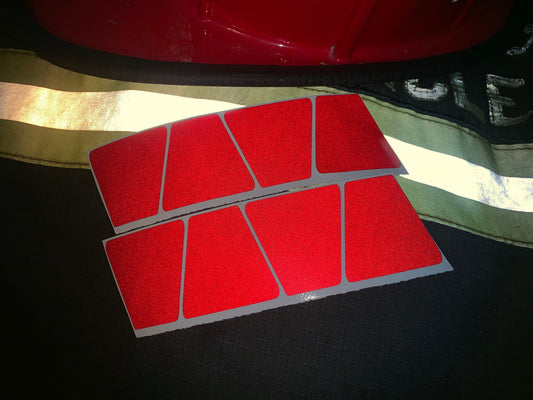 MATTE RED REFLECTIVE HELMET (TET) TETRAHEDRON 8 PACK