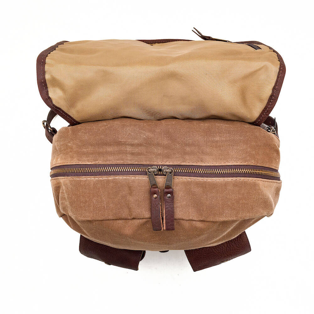 Campaign Leather & Waxed Canvas Backpack