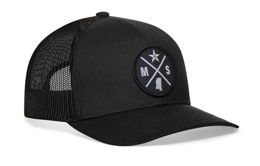 Mississippi Trucker Hat | Black MS X Snapback