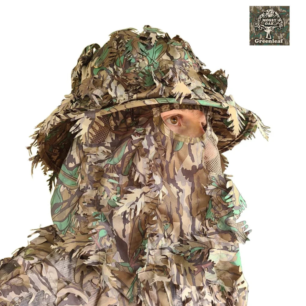 Hunting Hat & Camo Mask: 3D Leafy Bucket / Boonie Hat (Mossy Oak / Realtree)