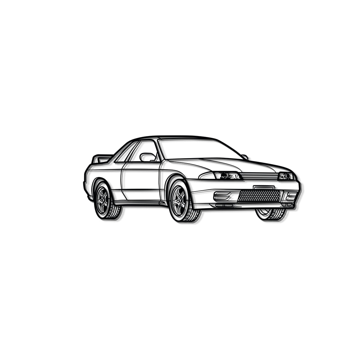 GT-R R32 Perspective Metal Car Wall Art - MT0456