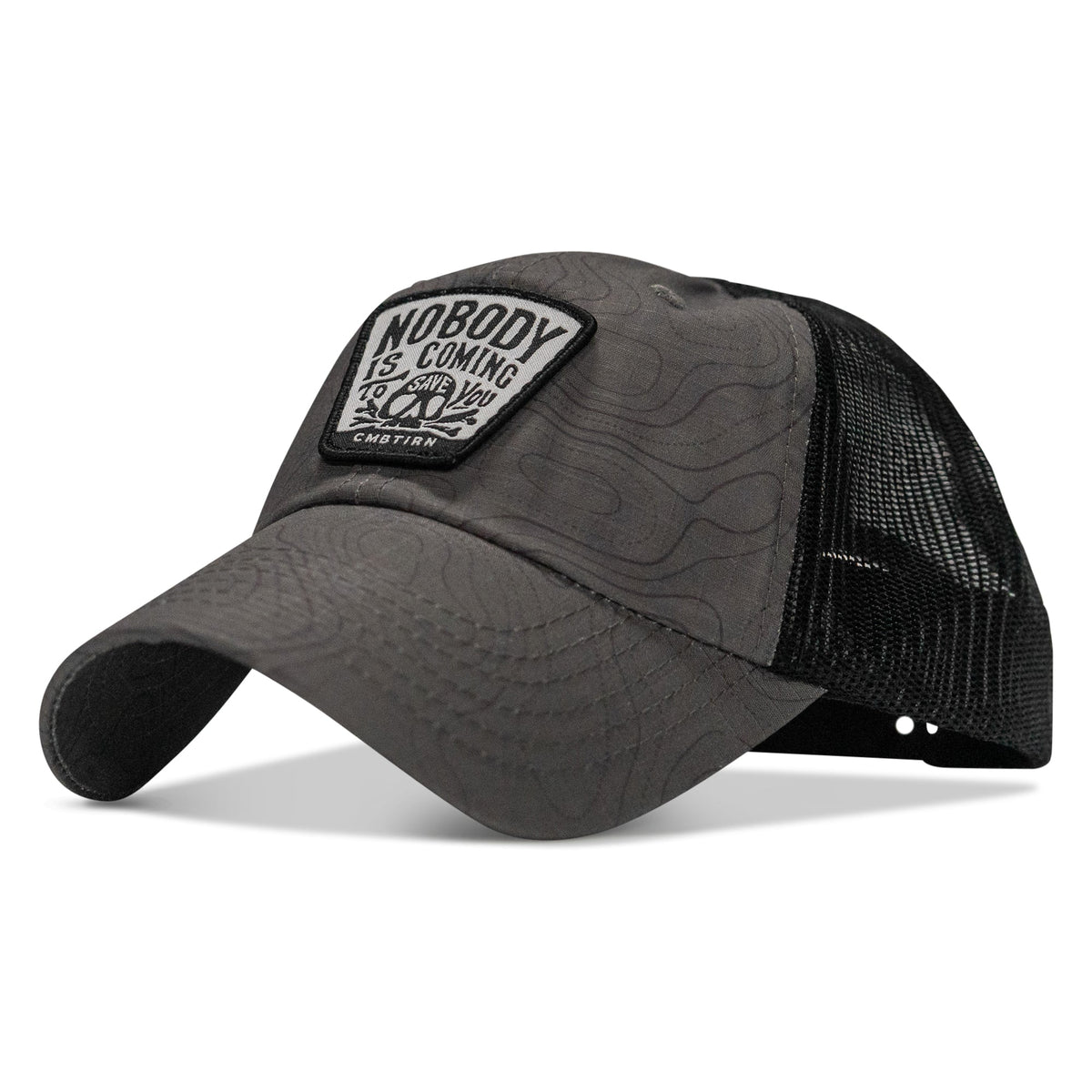 Nobody Is Coming To Save You Skull Patch Ripstop Snapback