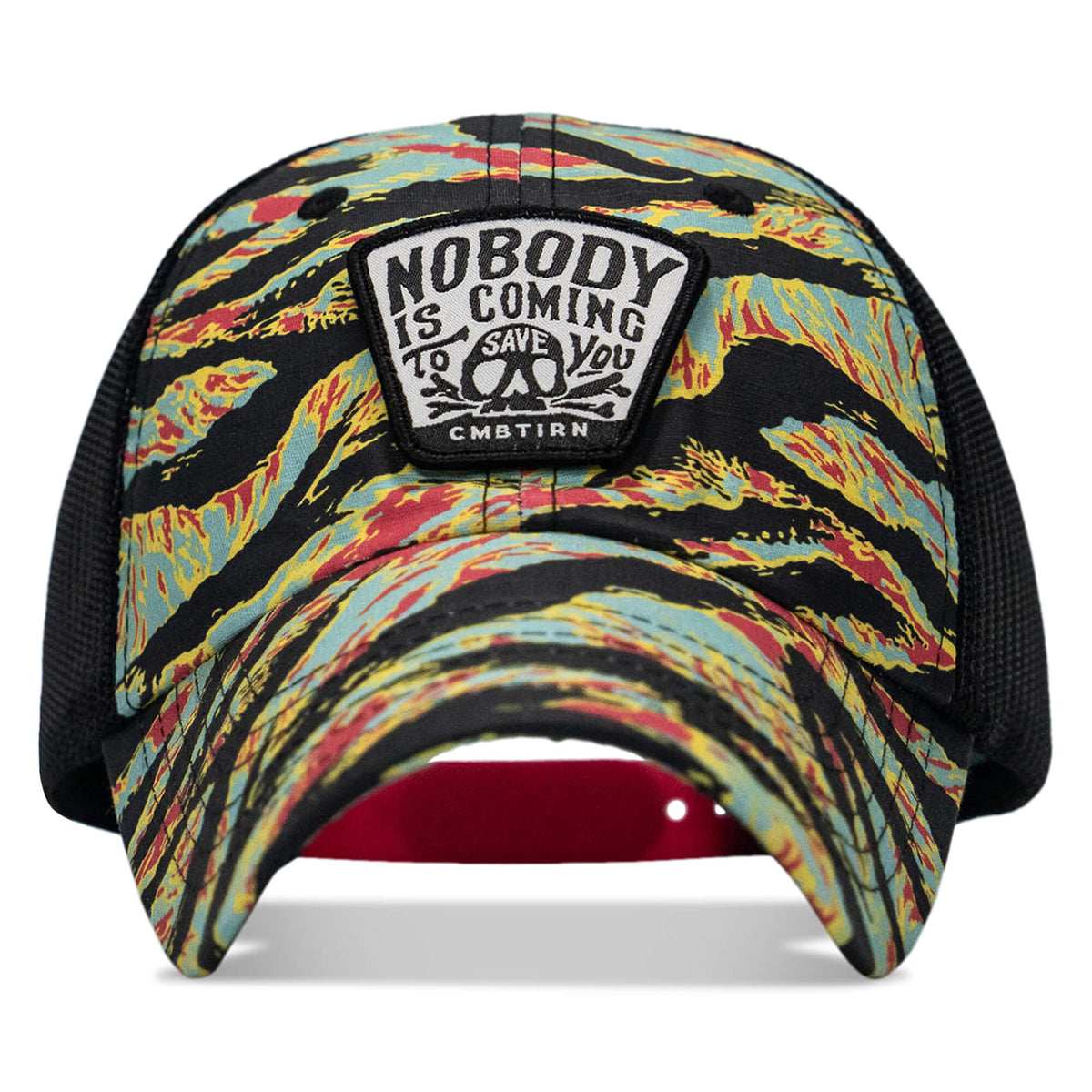 Nobody Is Coming To Save You Skull Patch Ripstop Snapback