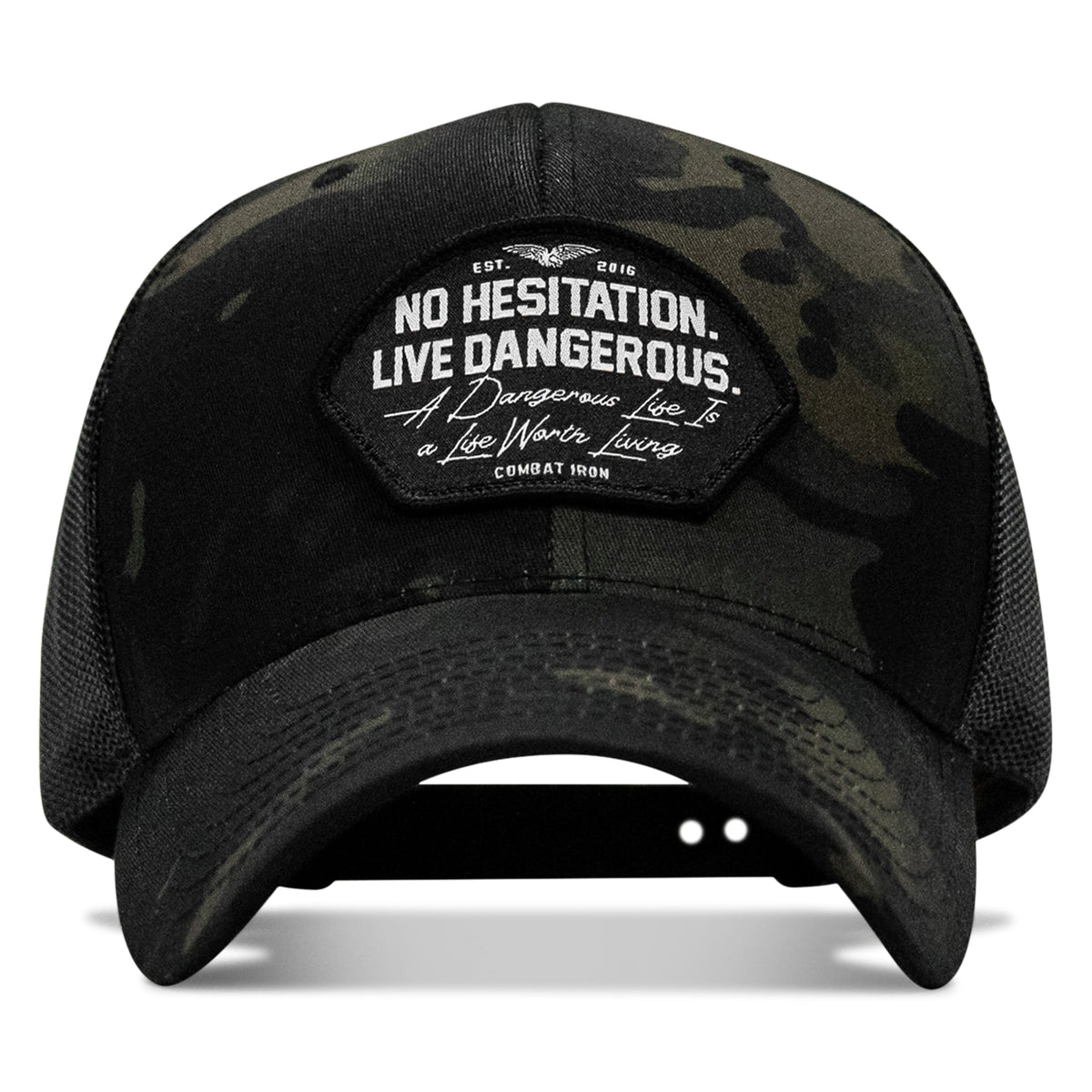 No Hesitation. Live Dangerous Patch Snapback Hat