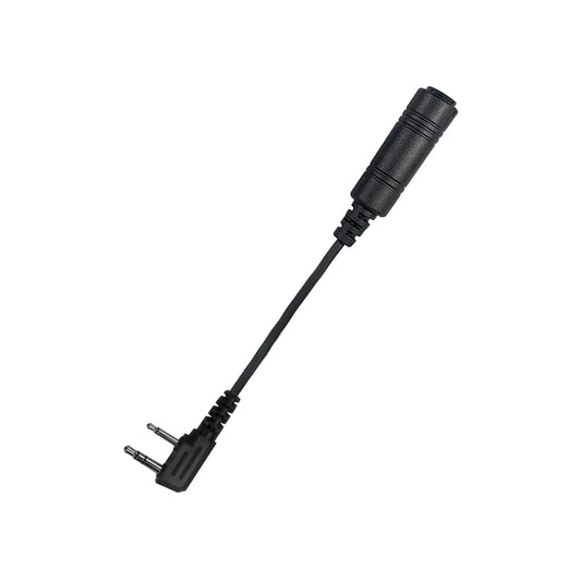 Radio Connector Cable for Tactical Headset: Amplified NATO/Military Wiring, OTTO, Helicopter - All Kenwood TK & NEXEDGE (NX) 2-Pin, Baofeng, BTECH, Rugged Radios, Diga-Talk, TYT, AnyTone, Alinco, Relm/BK Radio, Quansheng, Wouxon, Retevis