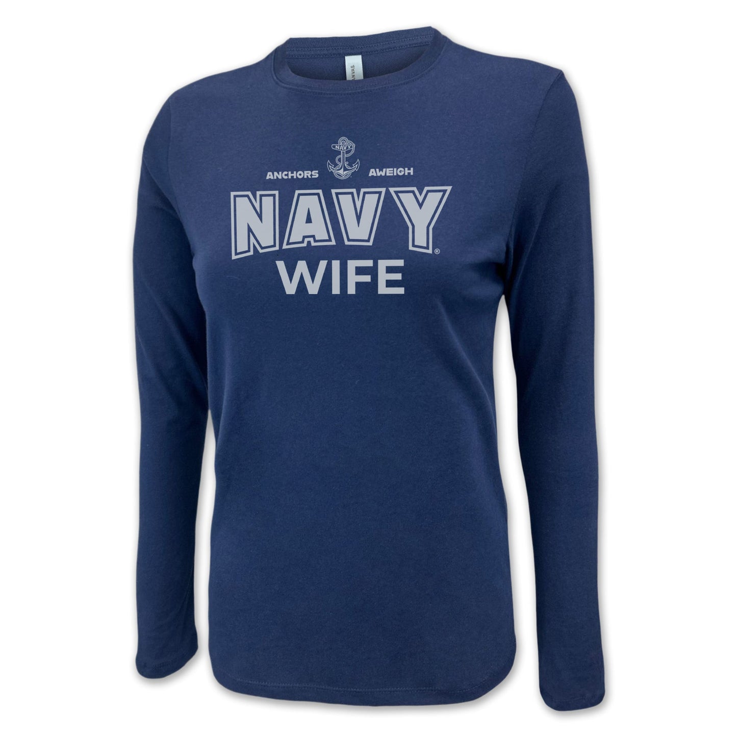Navy Wife Women's Long Sleeve T-Shirt (Navy)