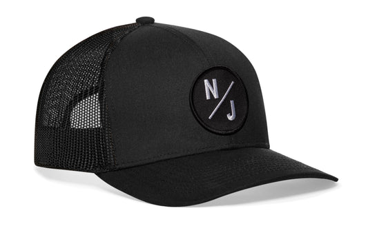New Jersey Trucker Hat | Black NJ X Snapback