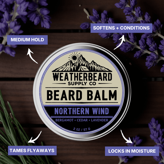 Northern Wind Beard Balm - Bergamot, Cedar, Lavender