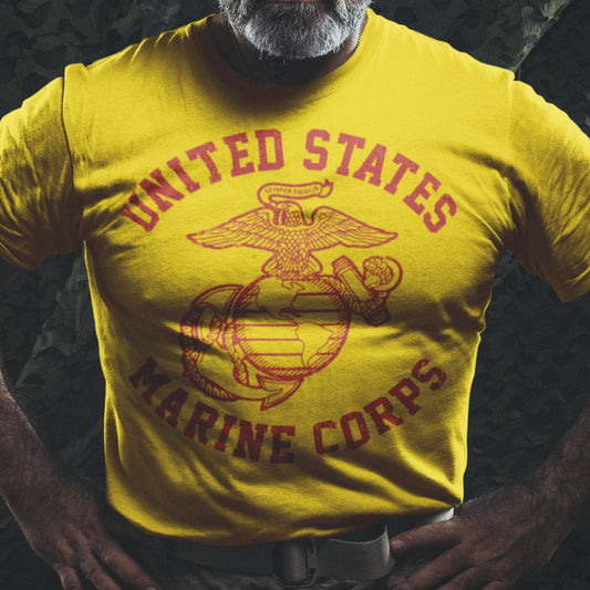 Old School '80s Gunny Highway Tee-Gold