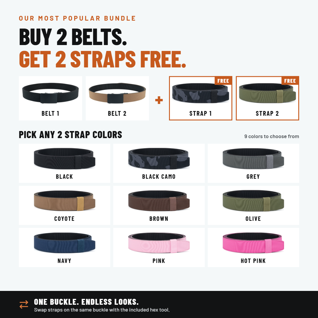 OPS 1.0 EDC Belt 1.5" Width Ballistic Nylon for Everyday Carry