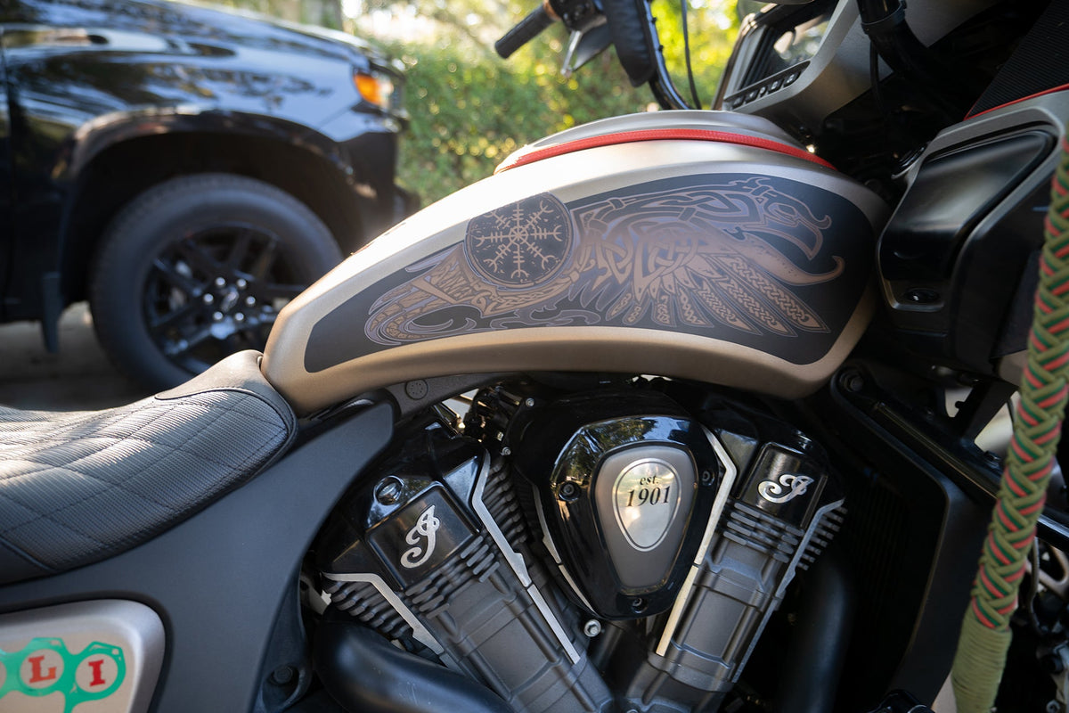 Odin's Ravens "Bronze" Tank Decal set for Indian Powerplus lineup
