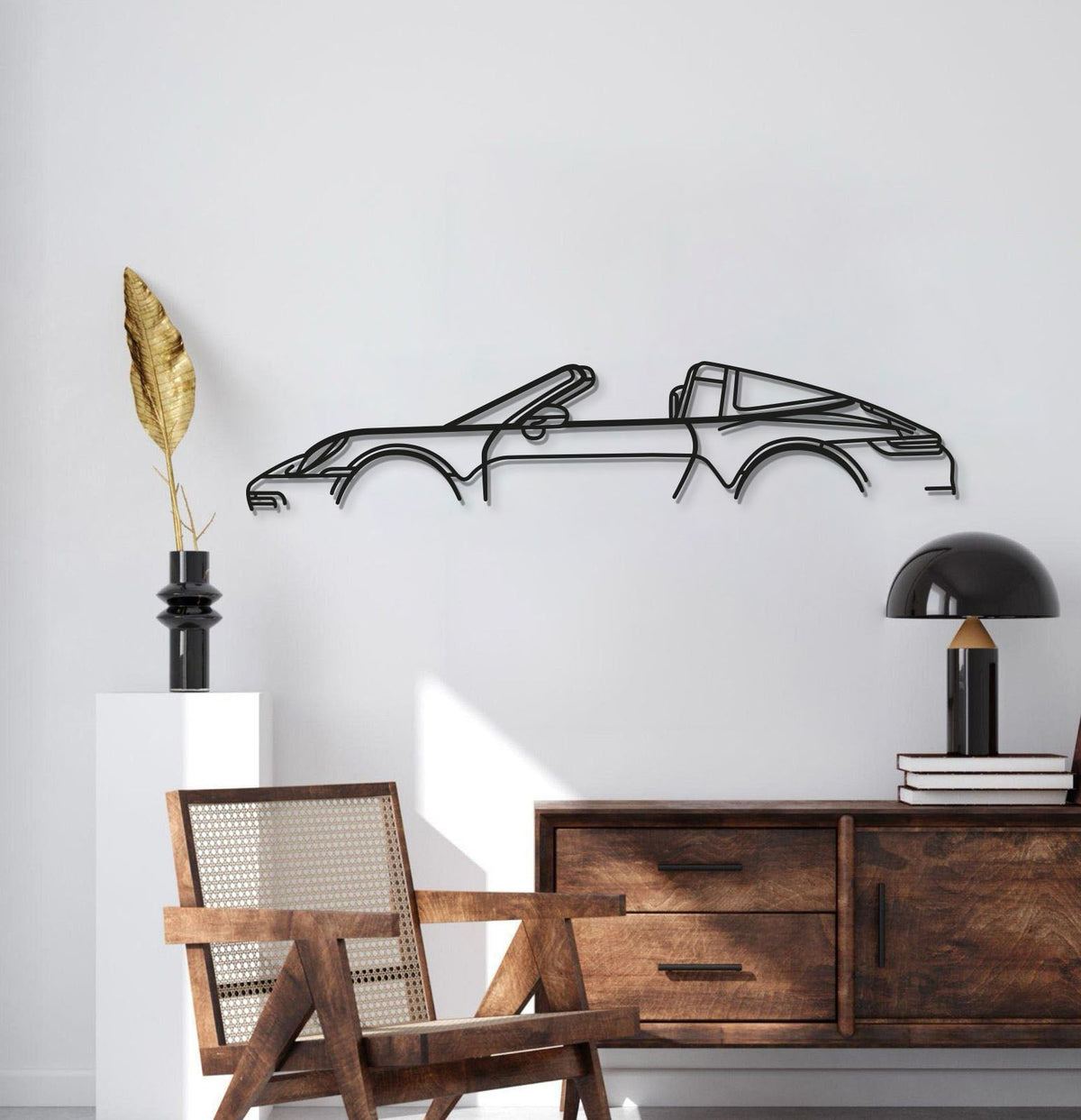 911 Targa Model 992 Metal Car Wall Art - MT0870