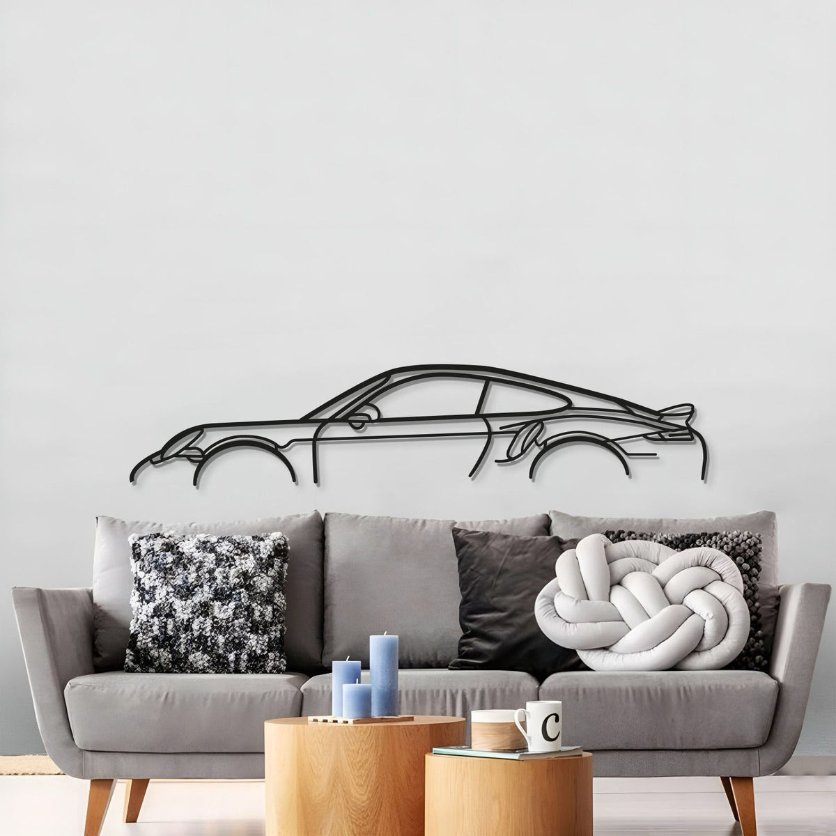 911 Turbo S Model 991 Metal Car Wall Art - MT0876
