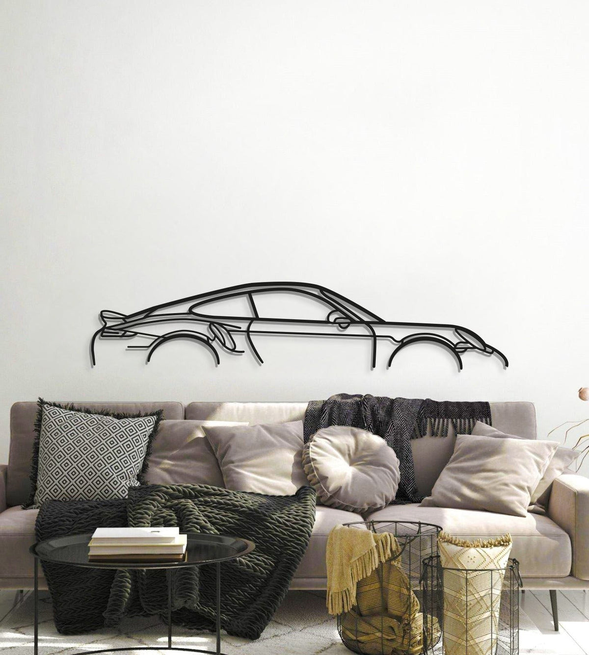 911 Turbo S Model 991 Metal Car Wall Art - MT0876