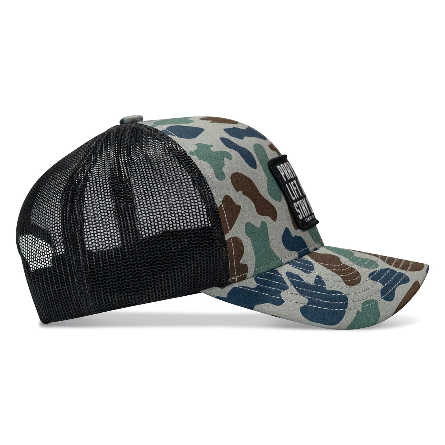 Pray Hard. Lift Heavy. Stay Deadly. Patch Snapback