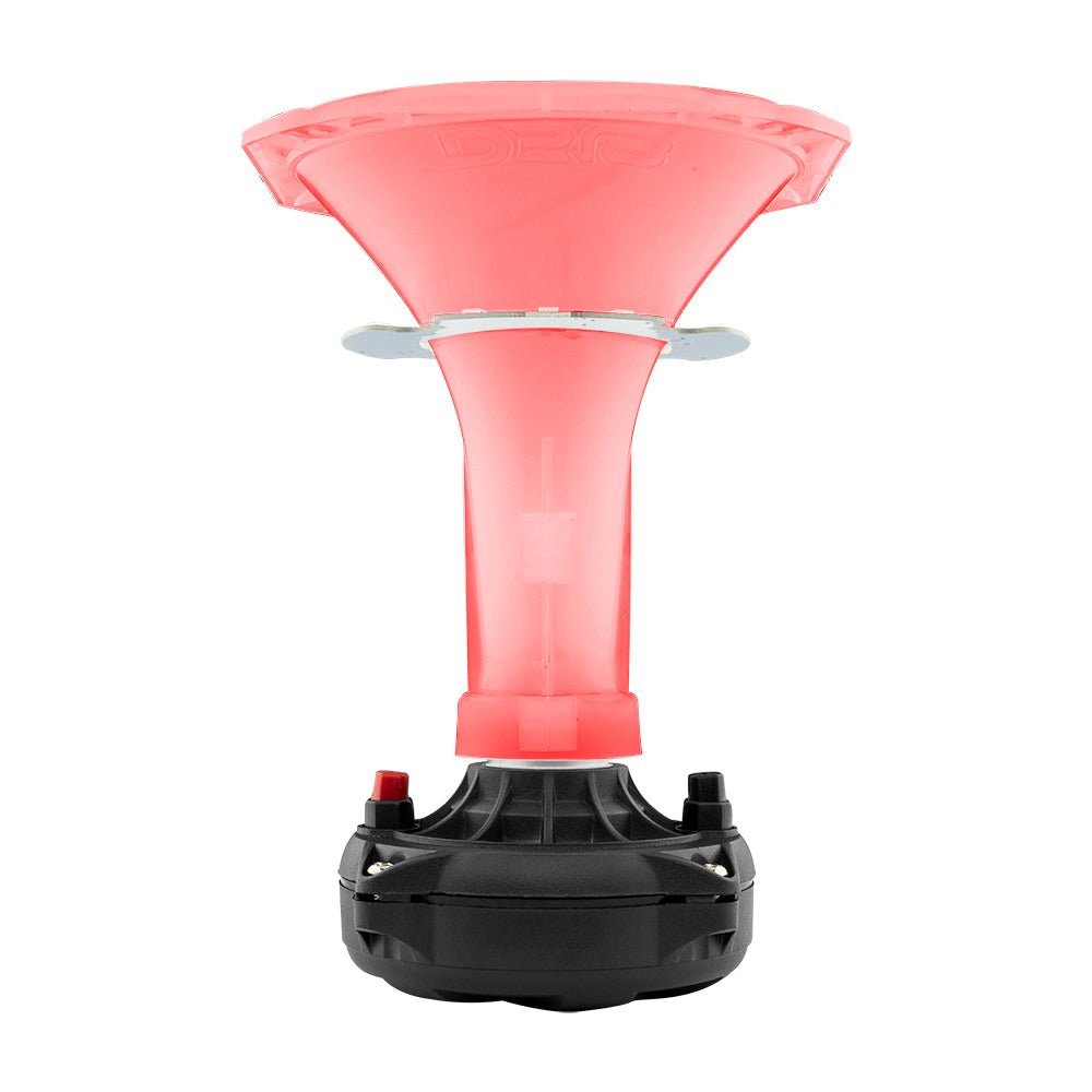 DS18 PRO-HA110CL Twist On 1" 110° 6.14" Depth Plastic Horn Clear with RGB LED Lights