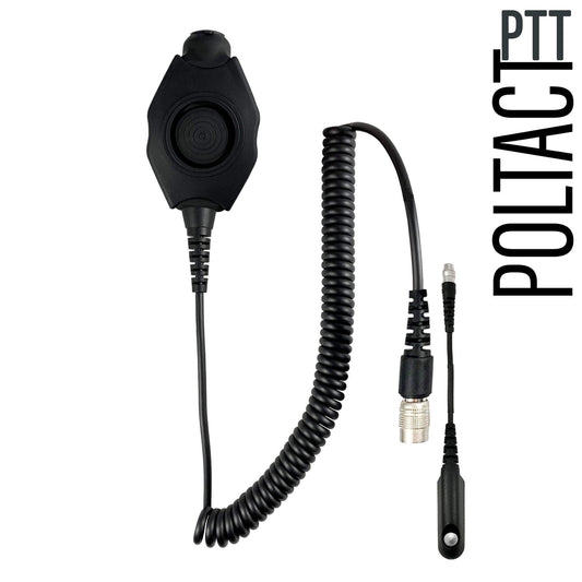 PolTact V1 Tactical Comms Headset w/ Active Hearing Protection & Quick Disconnect (Hirose) Adapter - BaoFeng: UV9G, UV9R, UV9R Plus, UV9R Pro, BF-A58, BF-558, BF-N9, UV-XR, GT-3WP, BF-9700, UV-5S, BF-R760, UV-82WP
