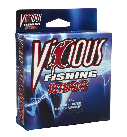 Vicious Ultimate Clear-Blue Fluorescent Mono - 17 Lb Test