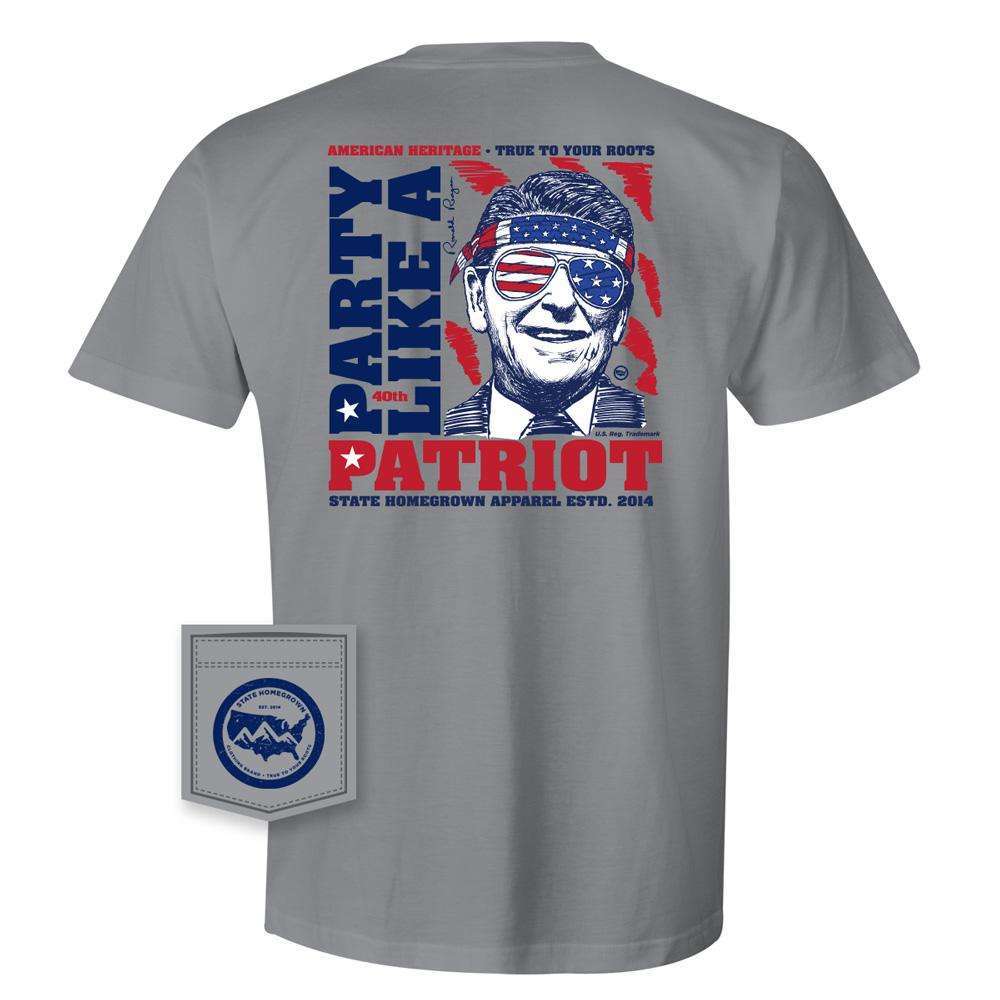 Reagan Party Like A Patriot - ComfortWash Pocket Tee