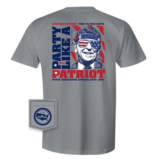 Reagan Party Like A Patriot - ComfortWash Pocket Tee