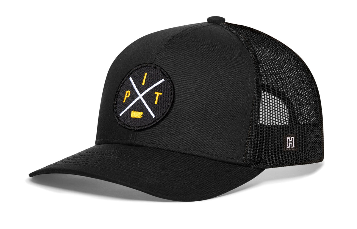 Pittsburgh Trucker Hat | Gold-White PIT X Snapback