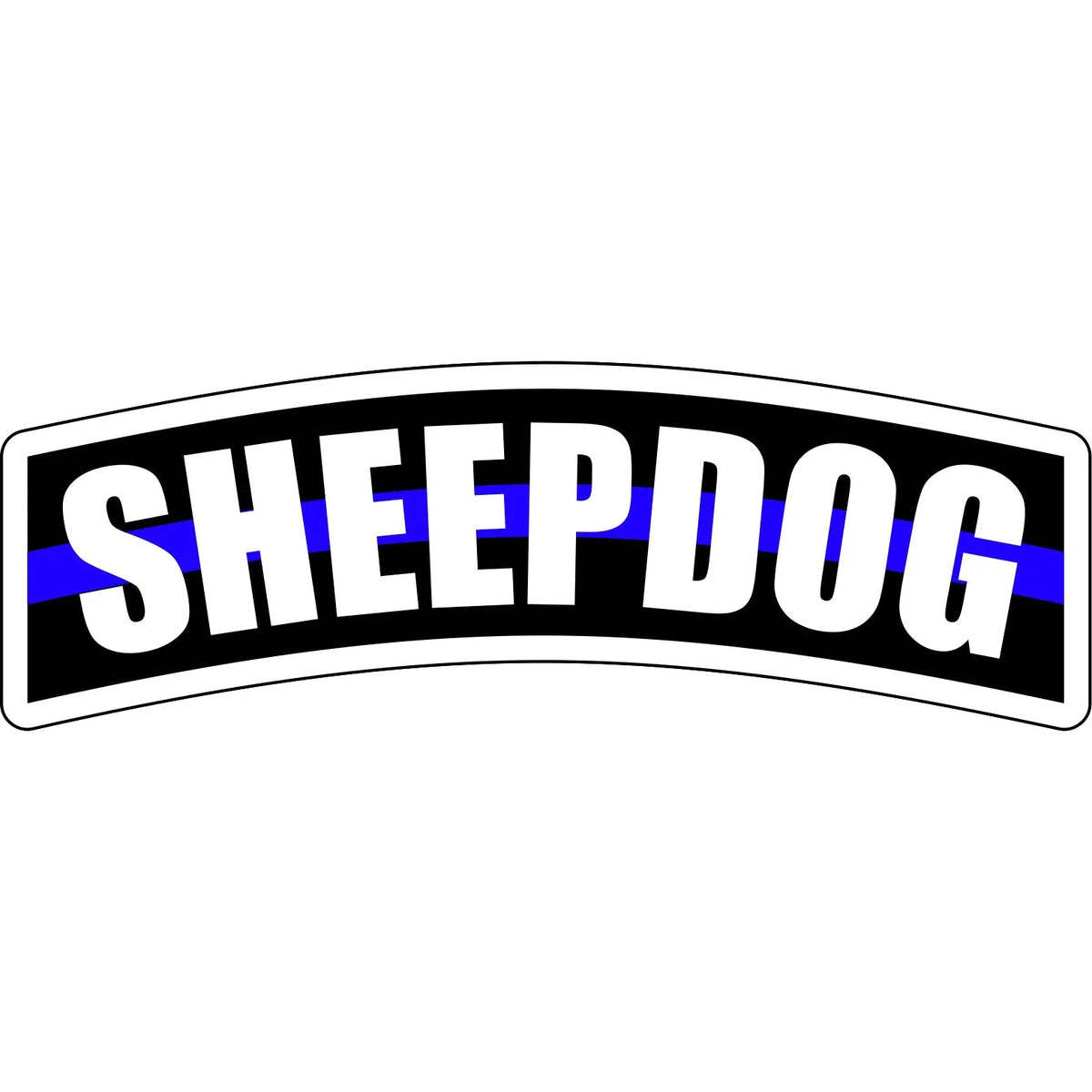 Sheepdog Tab Thin Blue Line - 5x1.5 inch Sticker