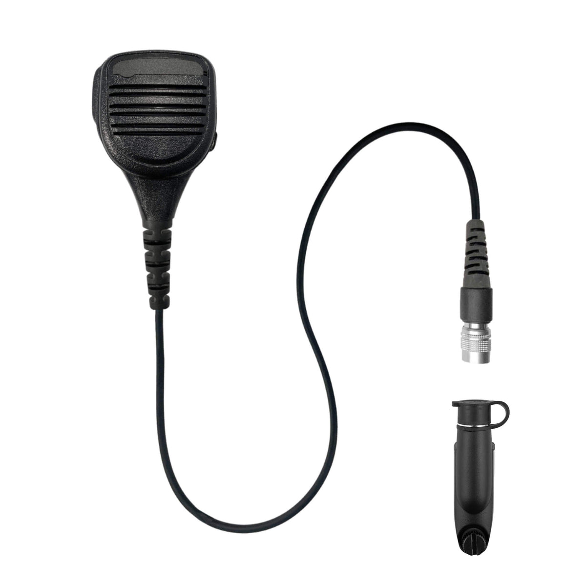 Straight Cable Loud Speaker Hand Mic w/ Quick Disconnect (Hirose) Connector - Motorola/Ailunce/Retevis/HYT/: EX500, EX560-XLS, EX600/XLS, GP328/GP338PLUS, GP344/338, HD1, HD2, Siyata, Simoco & More